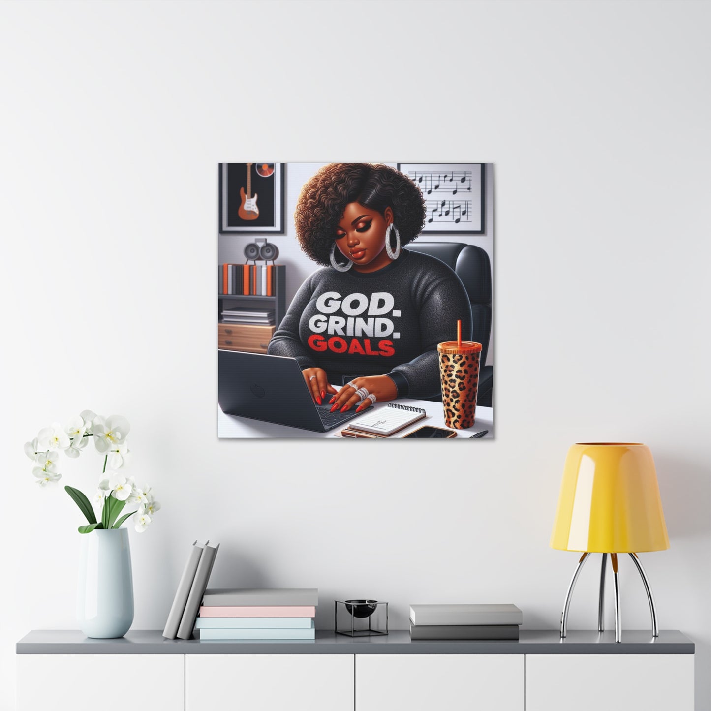 God, Grind, Goals Canvas Gallery Wrap