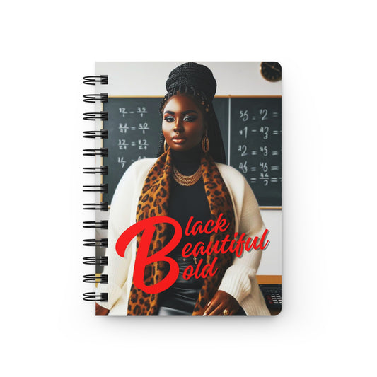 Black Beautiful Bold Spiral Bound Journal