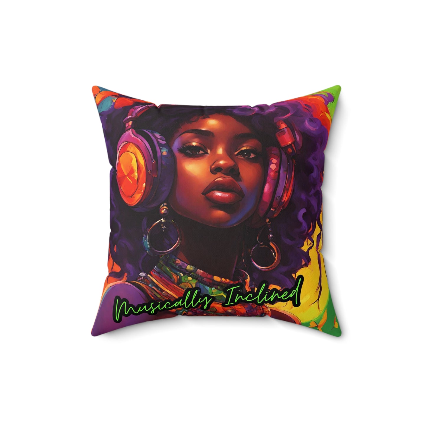 Musically Inclined Spun Polyester Square Pillow