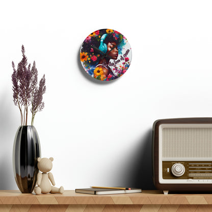 For the Love of Music Acrylic Wall Clock