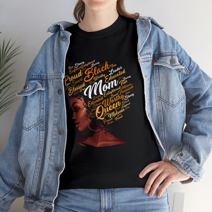 Black Mom Unisex Heavy Cotton Tee