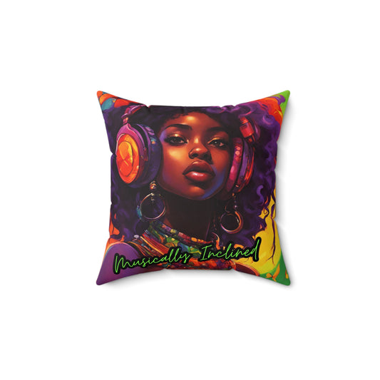 Musically Inclined Spun Polyester Square Pillow