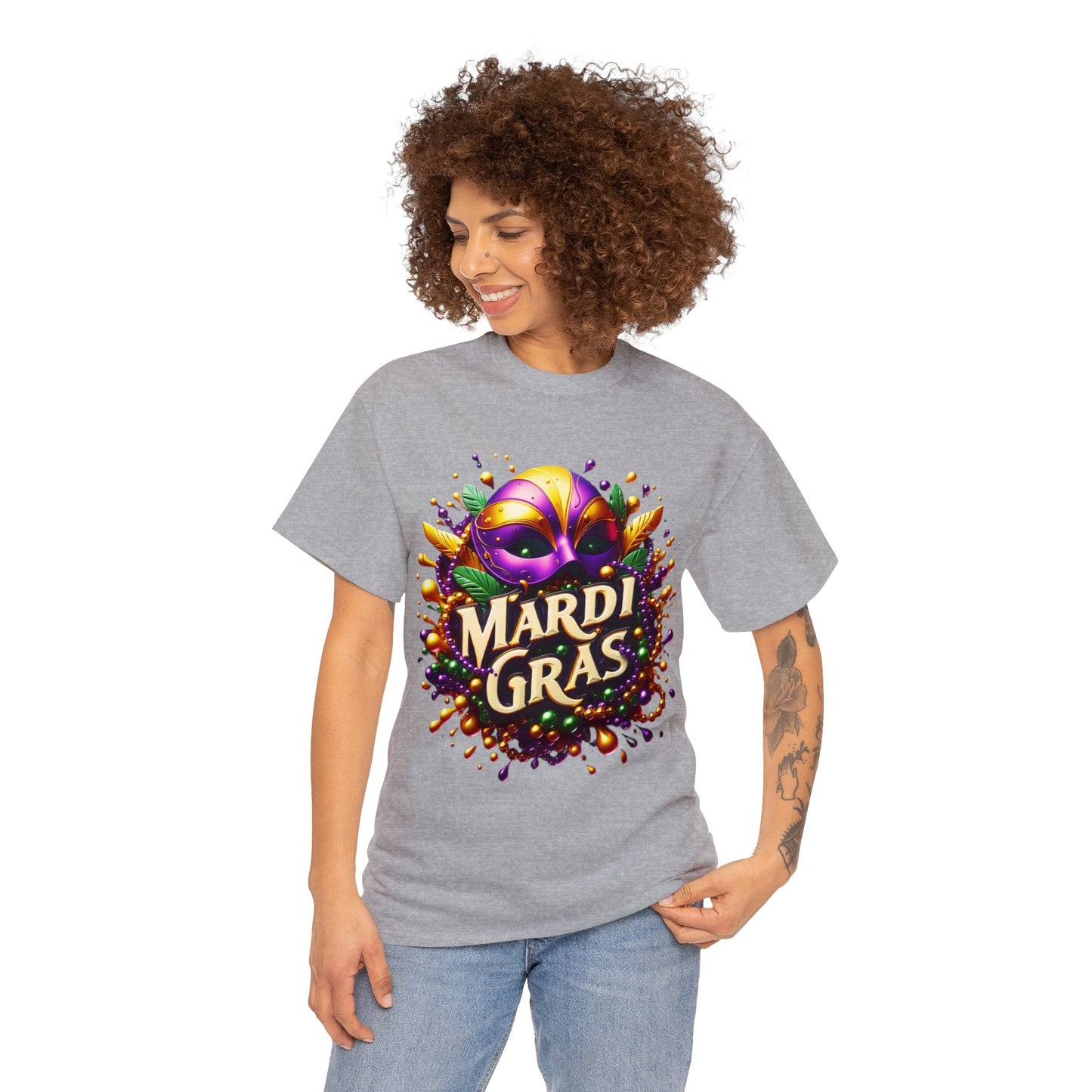 Mardi Gras 3 Unisex Heavy Cotton Tee