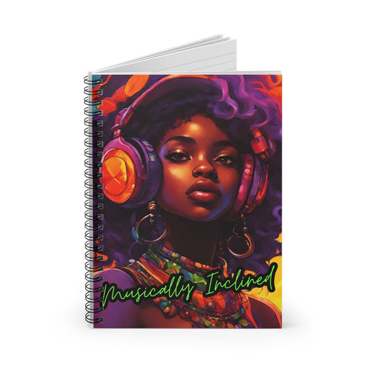 Musically Inclined Spiral Mini Notebook - Ruled Line