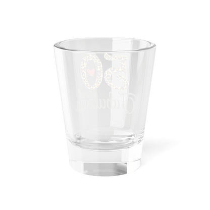 50 and Fabulous Leopard Shot Glass, 1.5oz