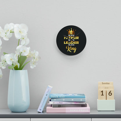 Father Leader King Acrylic Wall Clock