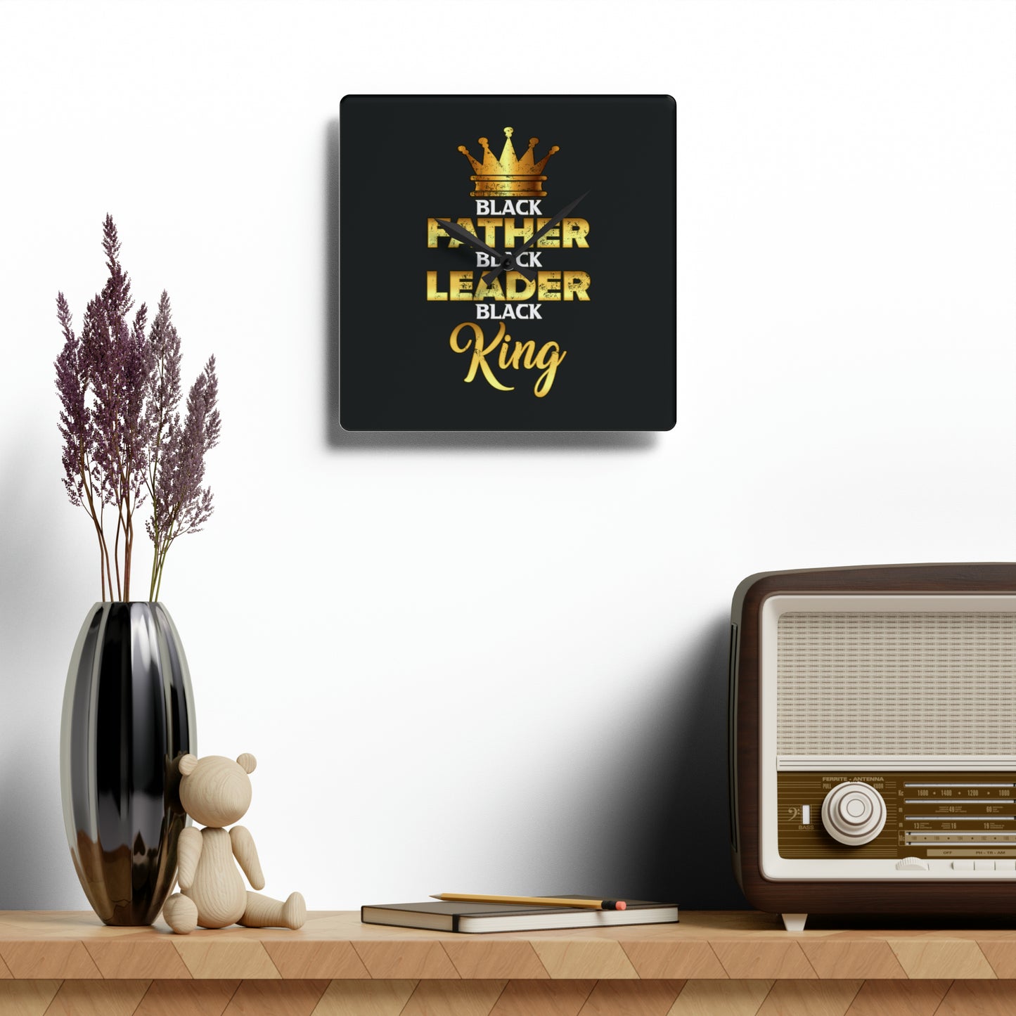 Father Leader King Acrylic Wall Clock