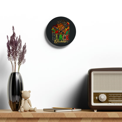 Black Queen Acrylic Wall Clock