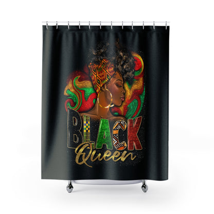 Black Queen Shower Curtain