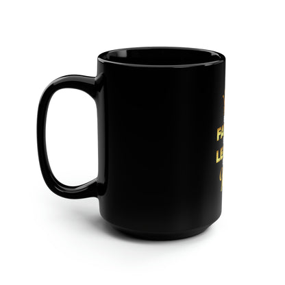 Father Leader King Black Mug, 15oz