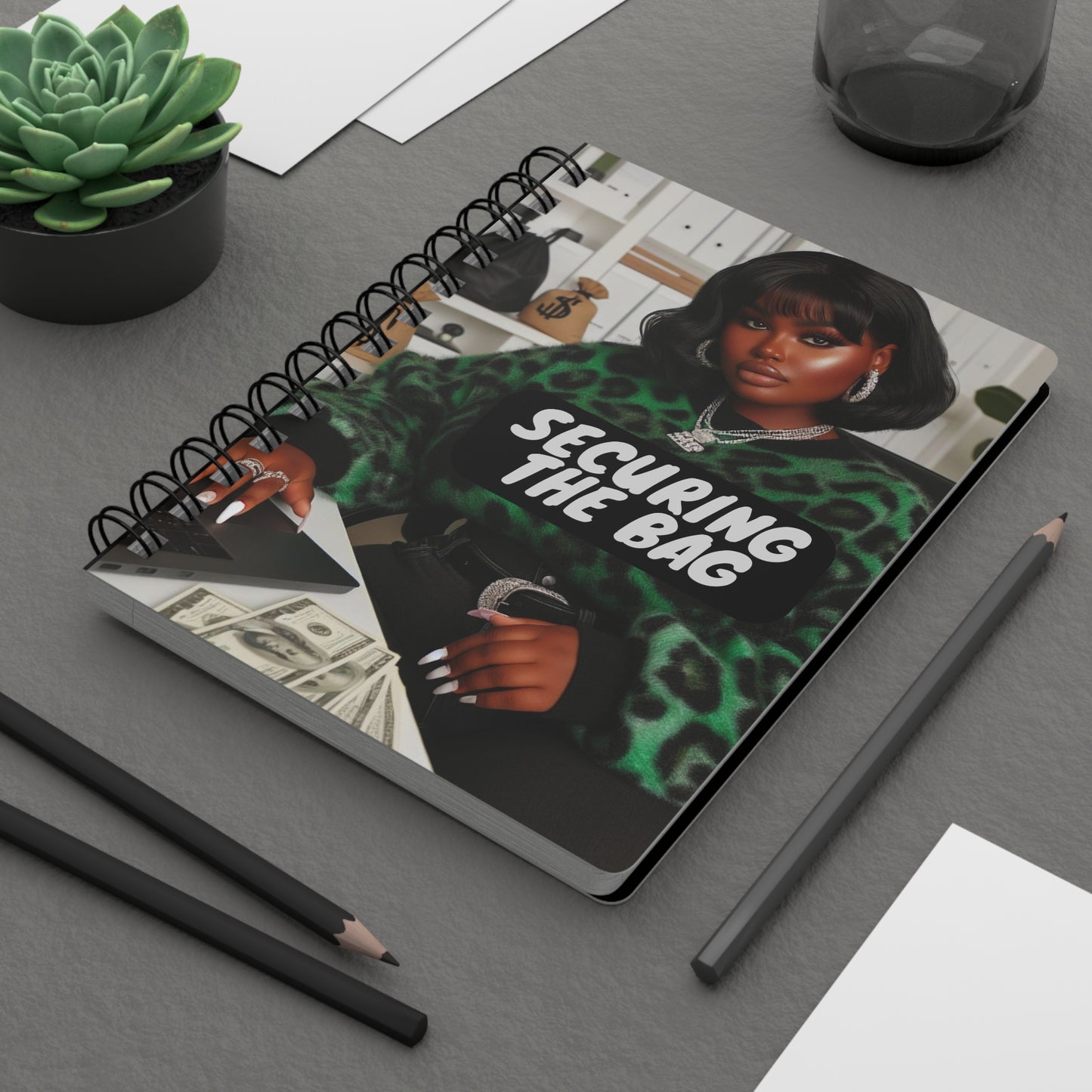 Securing the Bag Spiral Bound Journal