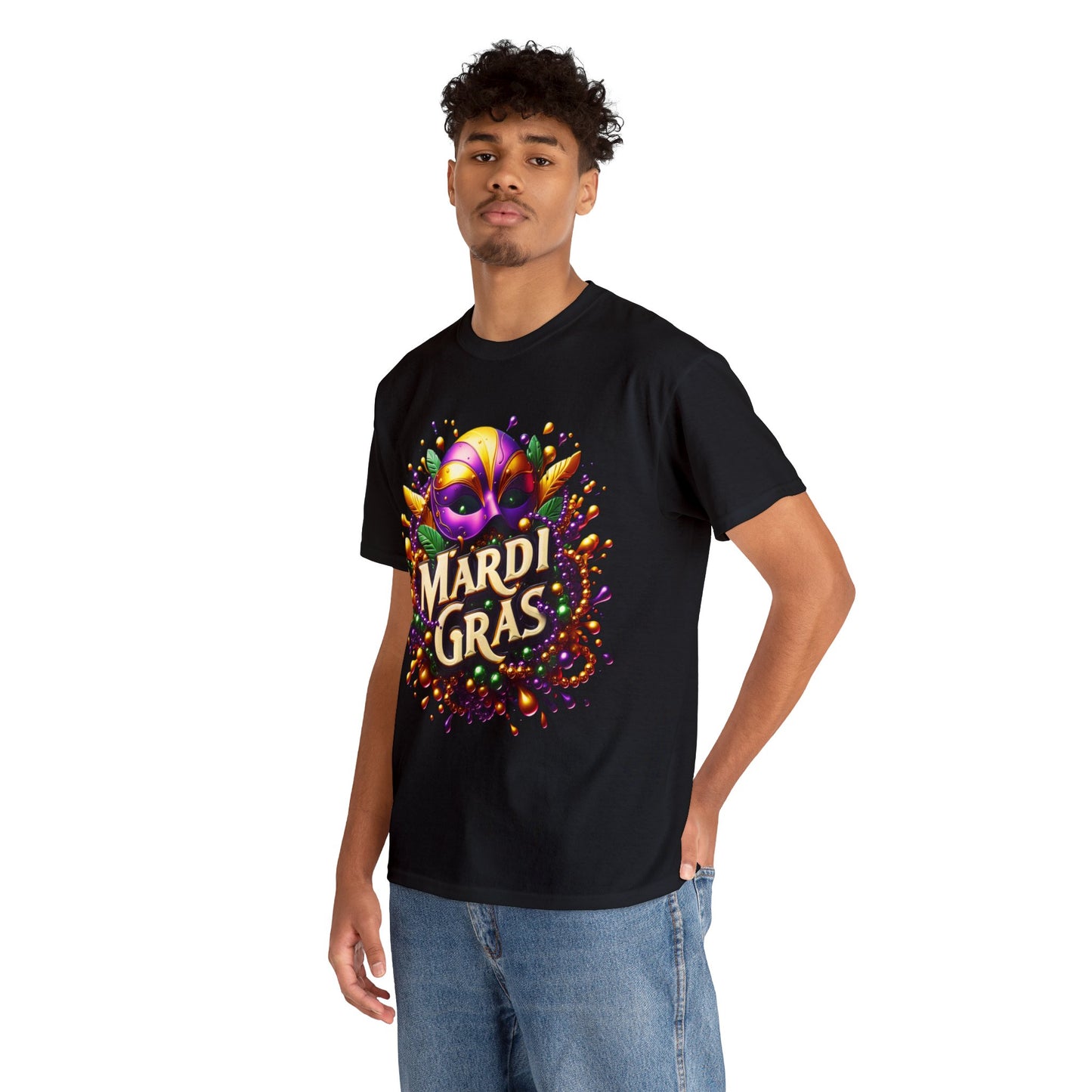 Mardi Gras 3 Unisex Heavy Cotton Tee