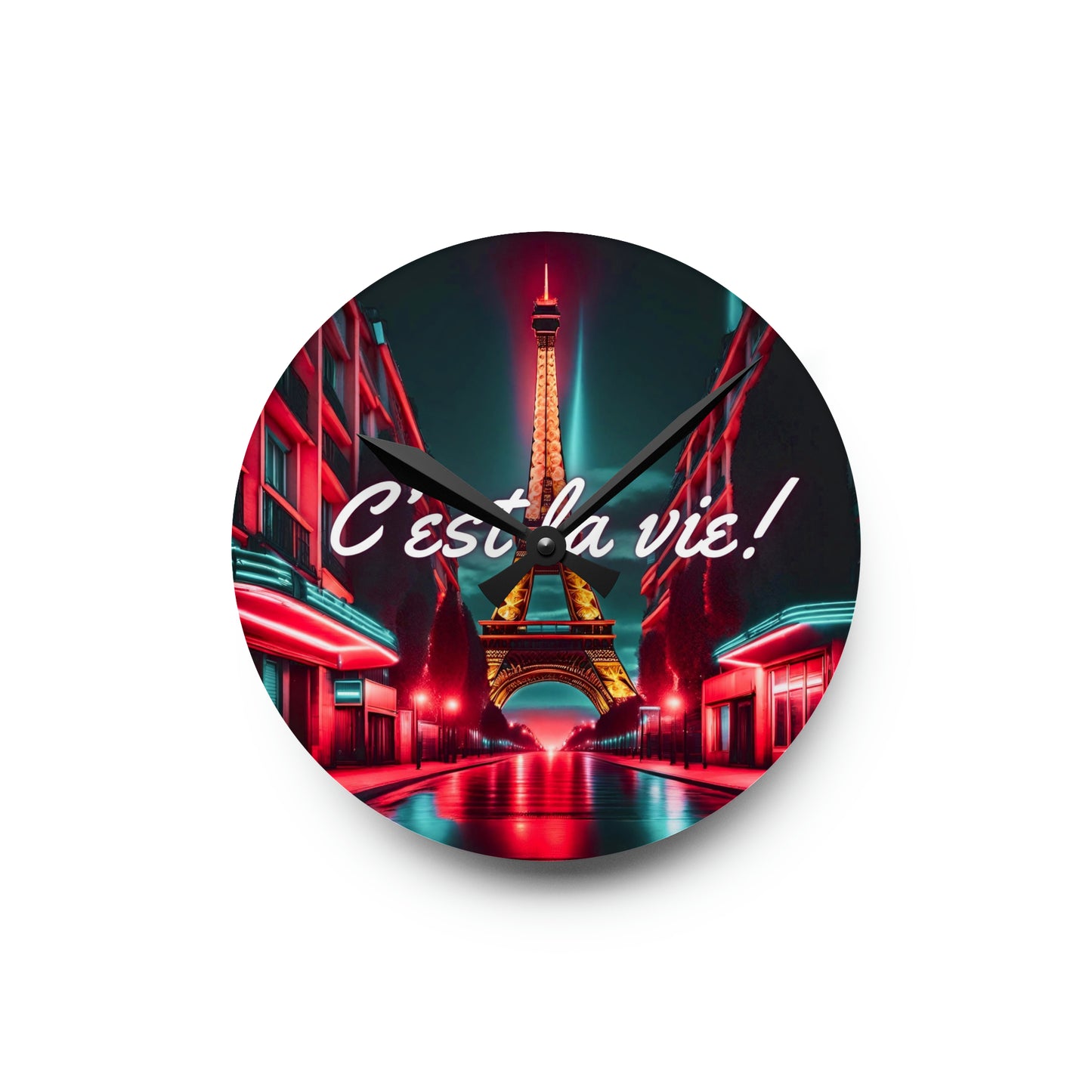 C'est La Vie Acrylic Wall Clock