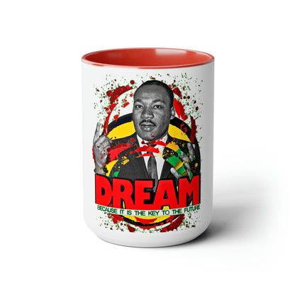 MLK Jr Two-Tone Coffee Mugs, 15oz