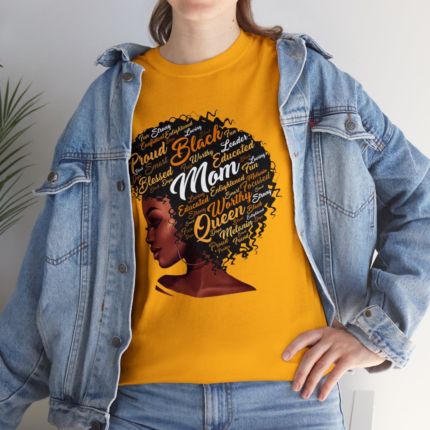 Black Mom Unisex Heavy Cotton Tee