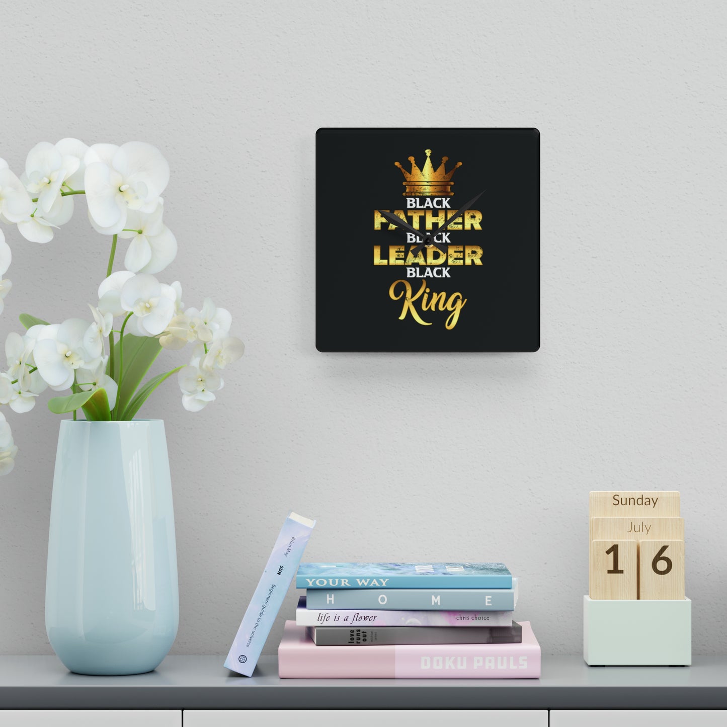 Father Leader King Acrylic Wall Clock