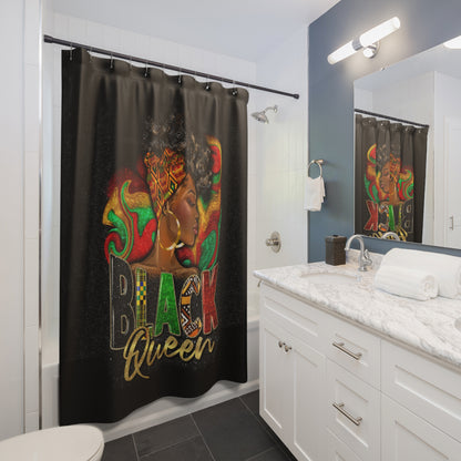 Black Queen Shower Curtain