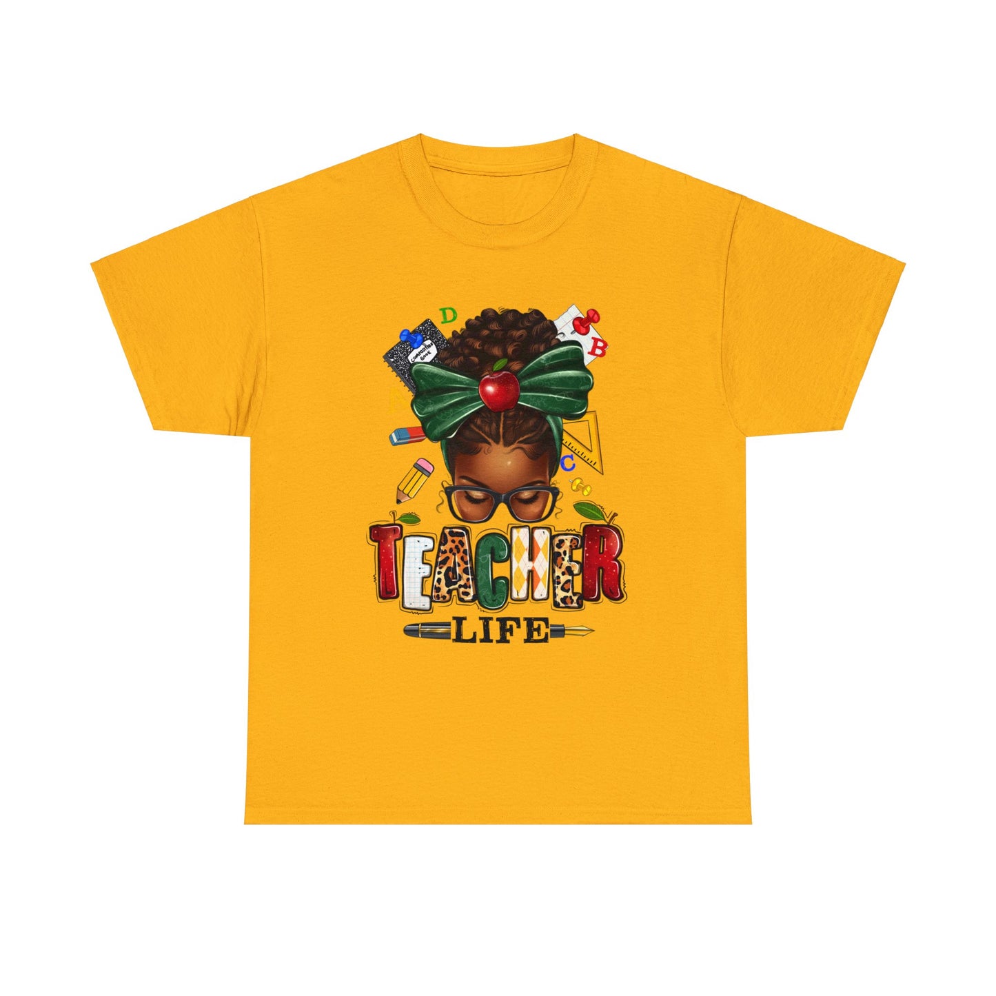 Teacher Life Queen Unisex Heavy Cotton Tee