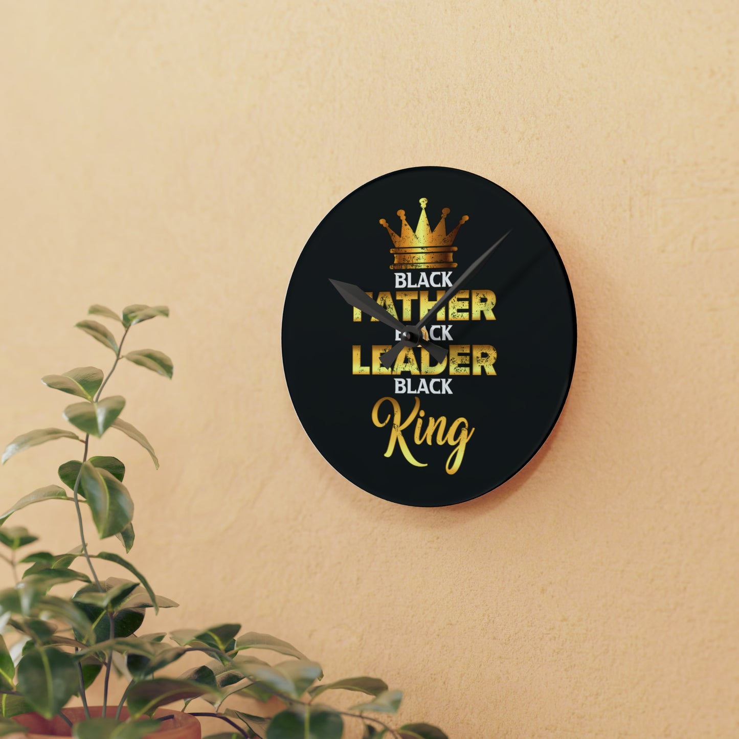 Father Leader King Acrylic Wall Clock