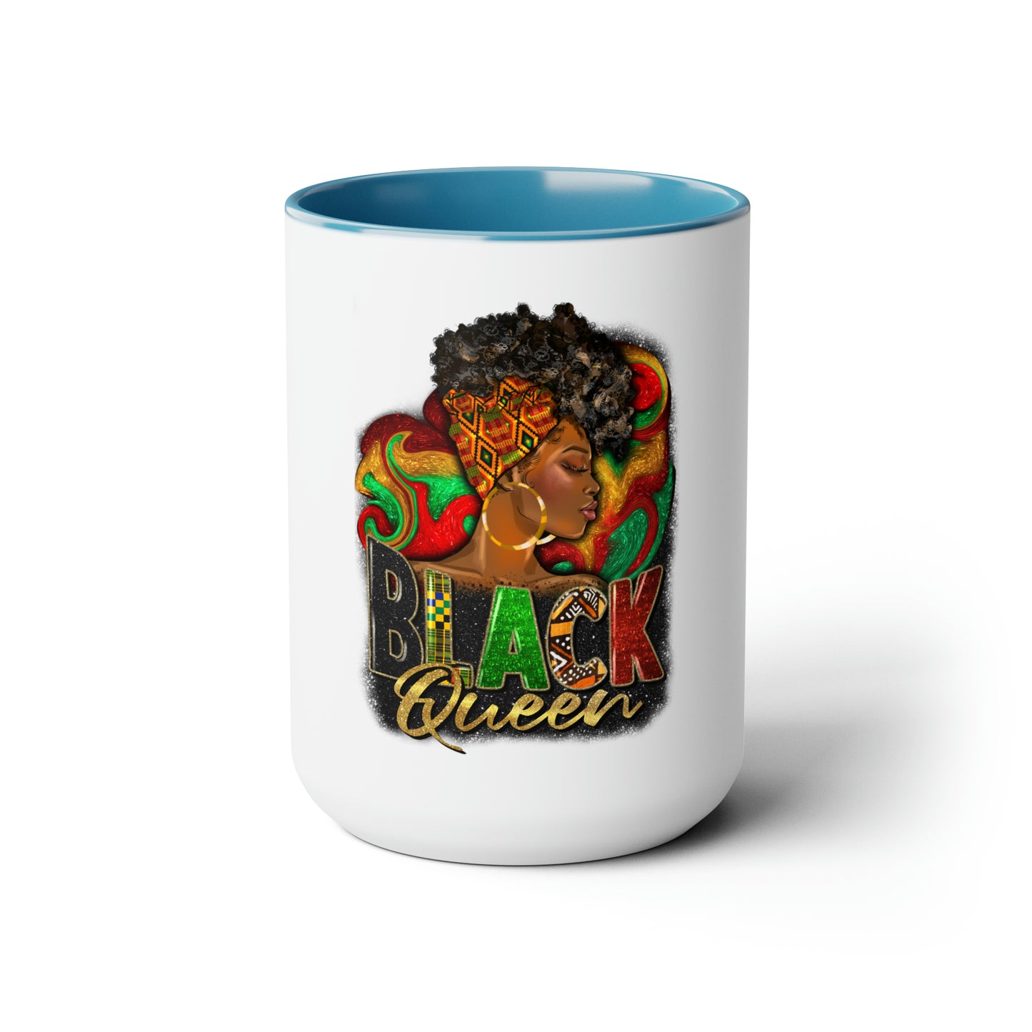 Black Queen Two-Tone Coffee Mugs, 15oz