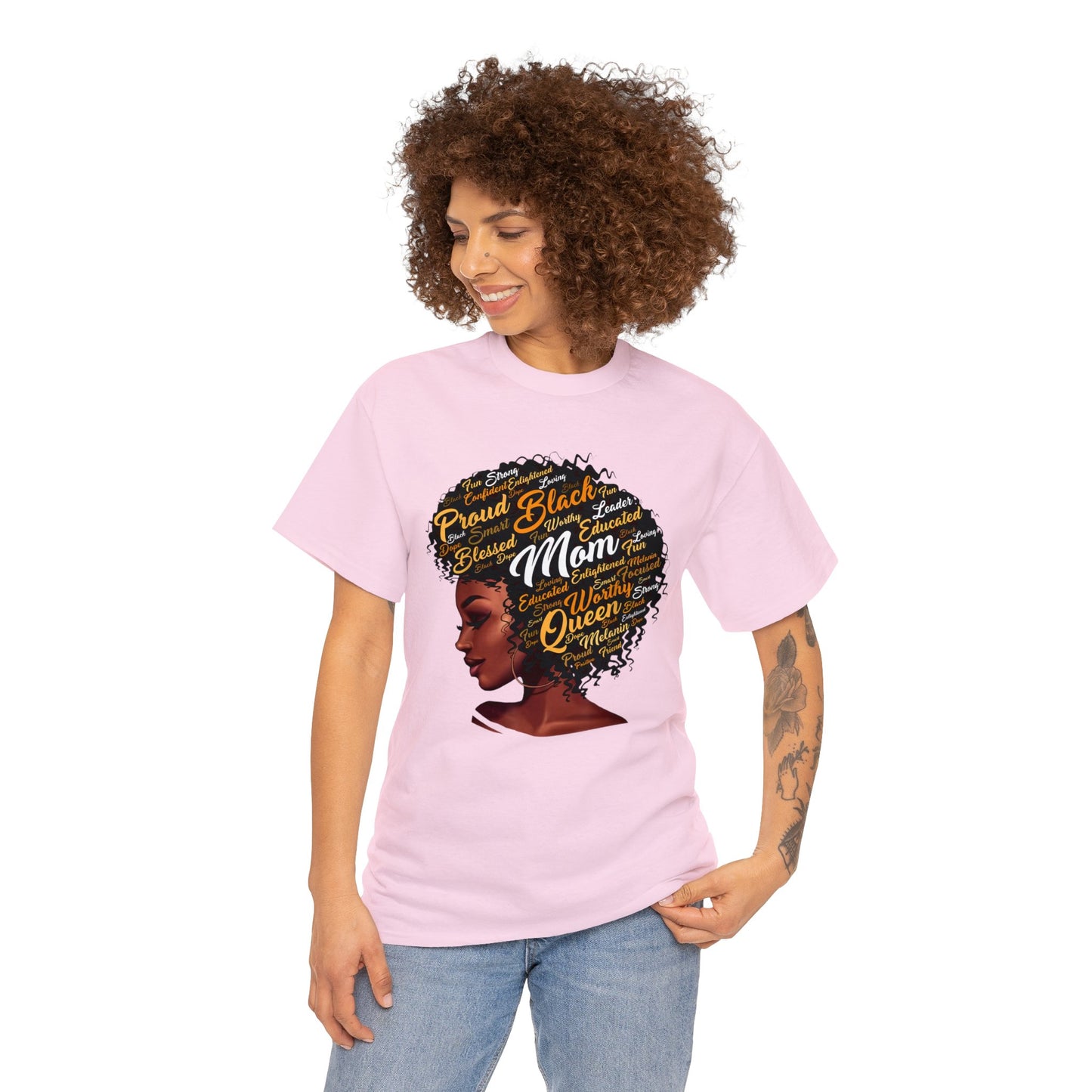 Black Mom Unisex Heavy Cotton Tee