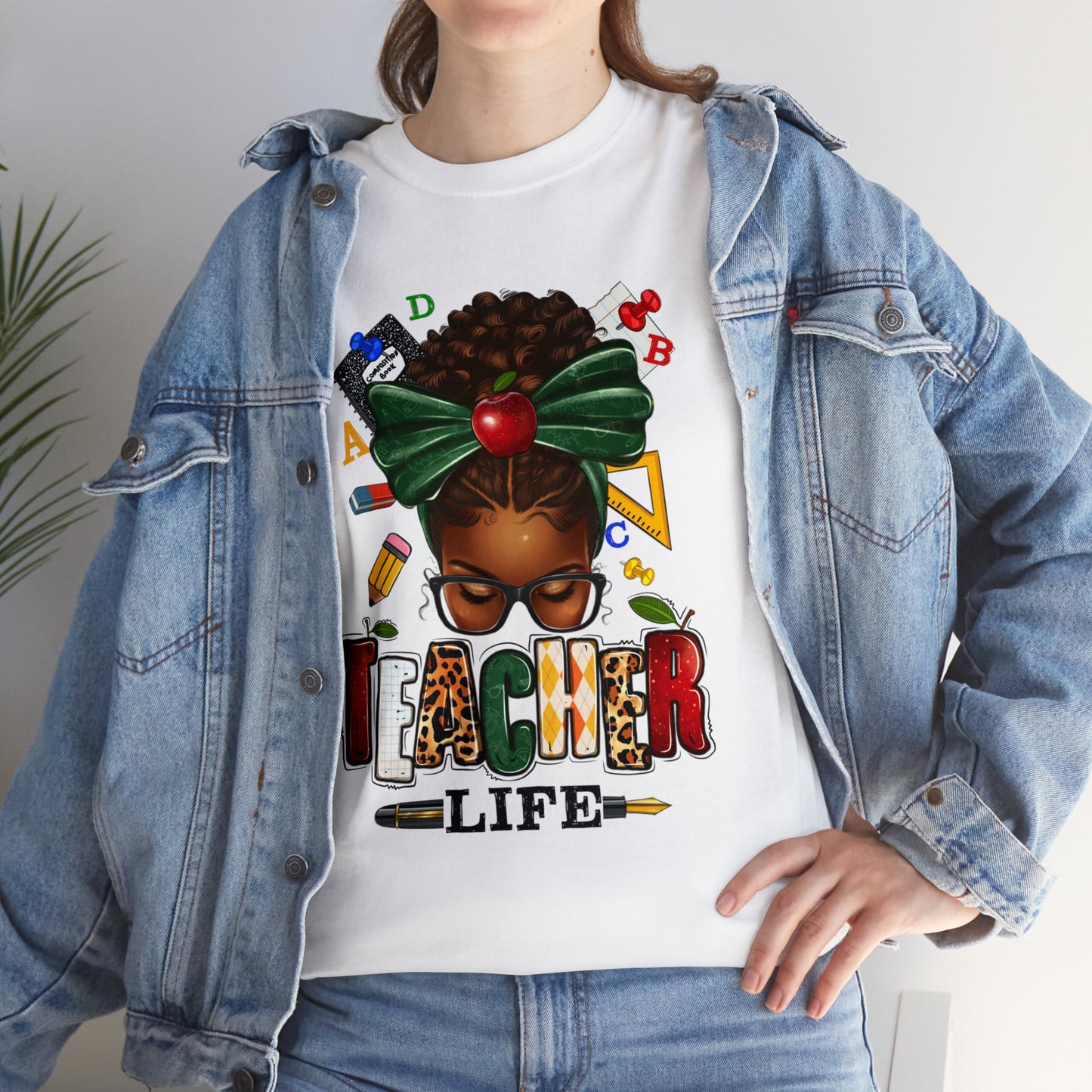 Teacher Life Queen Unisex Heavy Cotton Tee