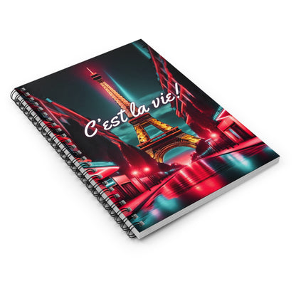 C'est la Vie Spiral Mini Notebook - Ruled Line