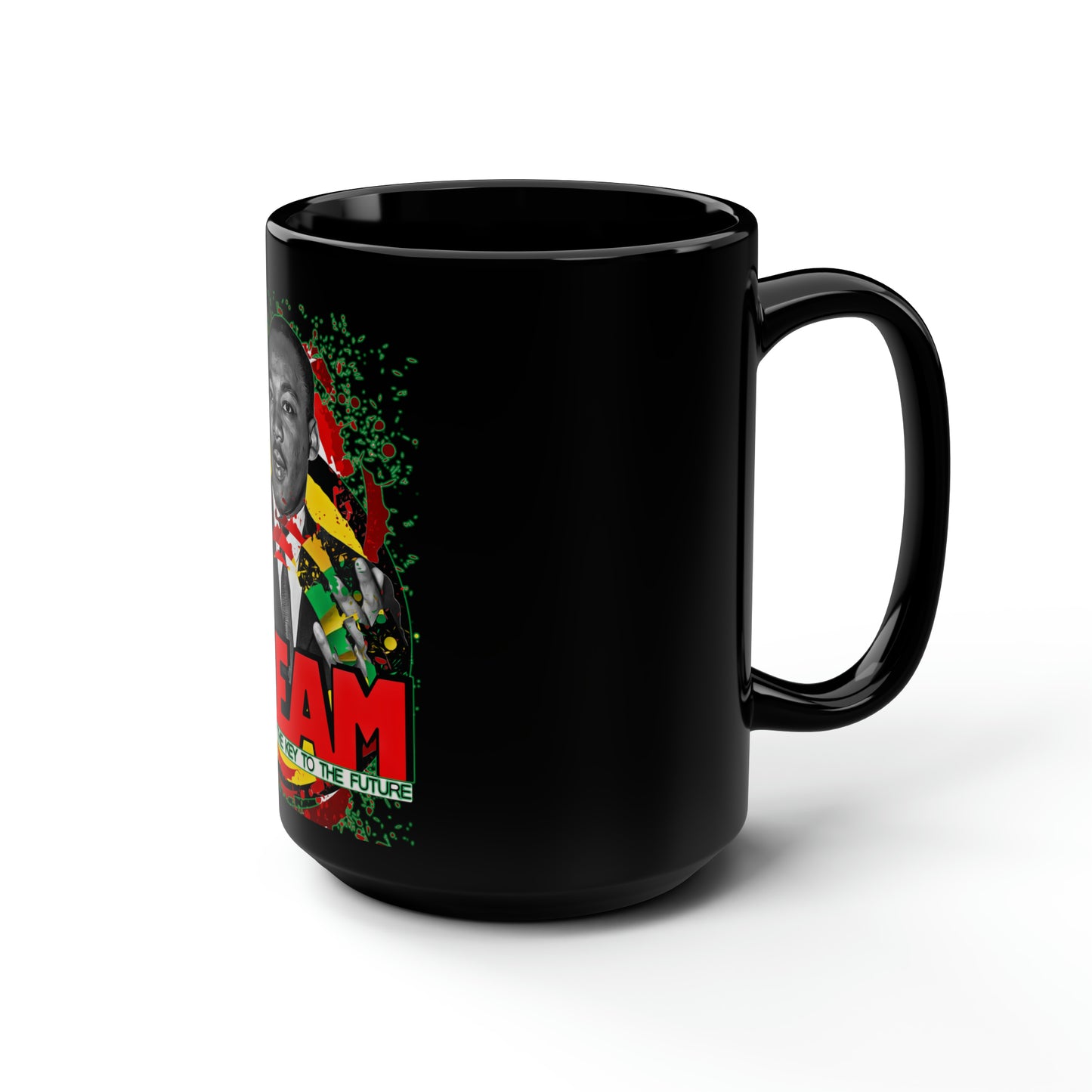 MLK Jr Black Mug, 15oz