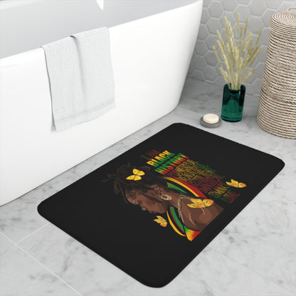 Black History Queen Memory Foam Bath Mat