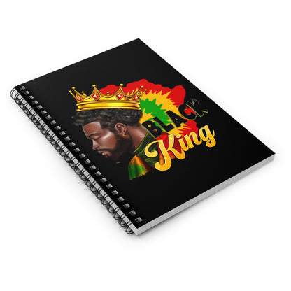 Black King Spiral Mini Notebook - Ruled Line