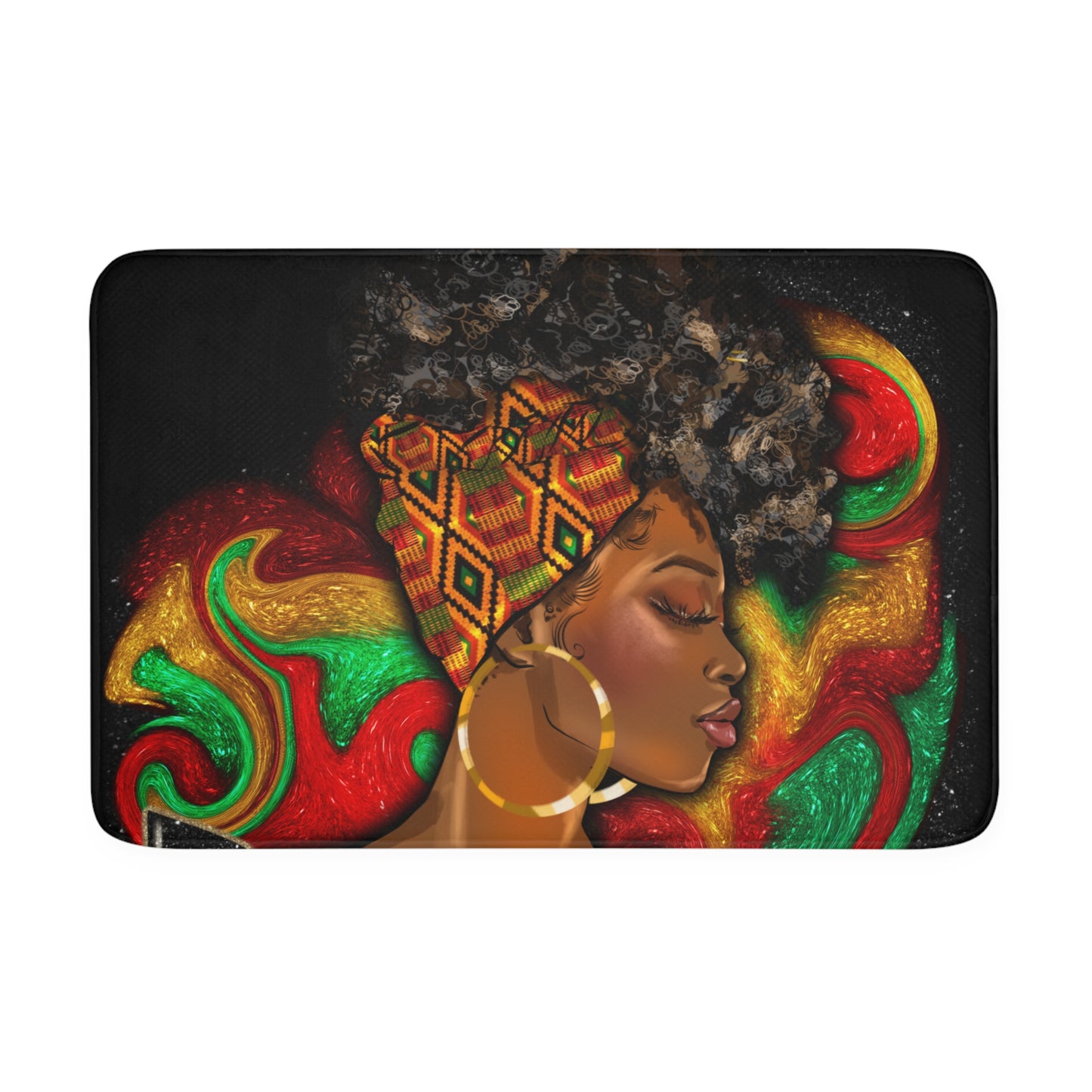 Black Queen Memory Foam Bath Mat