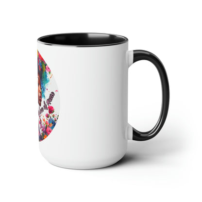 For the Love of Music Two-Tone Coffee Mugs, 15oz