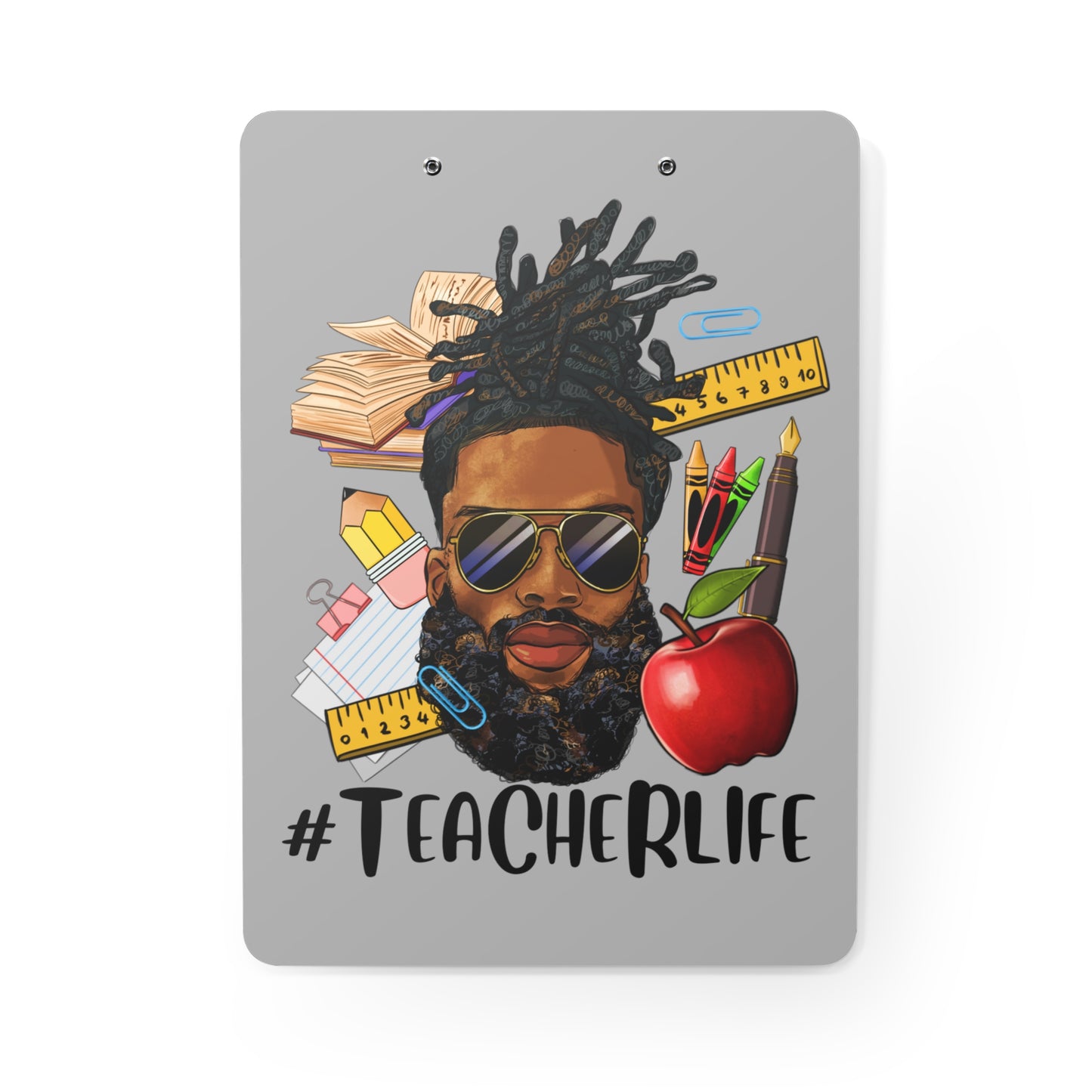 Teacher Life Male Clipboard