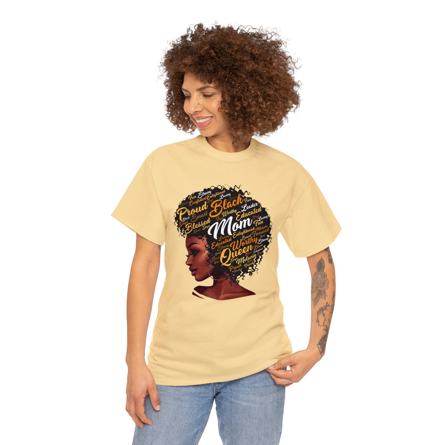 Black Mom Unisex Heavy Cotton Tee