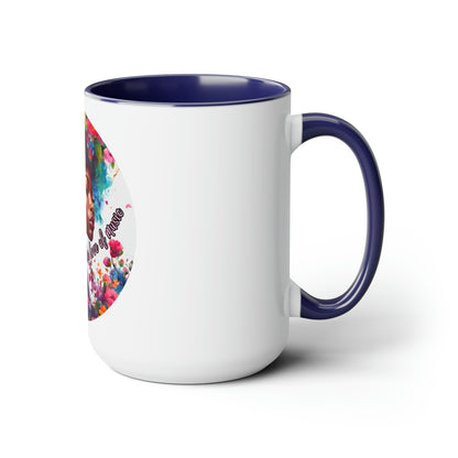 For the Love of Music Two-Tone Coffee Mugs, 15oz