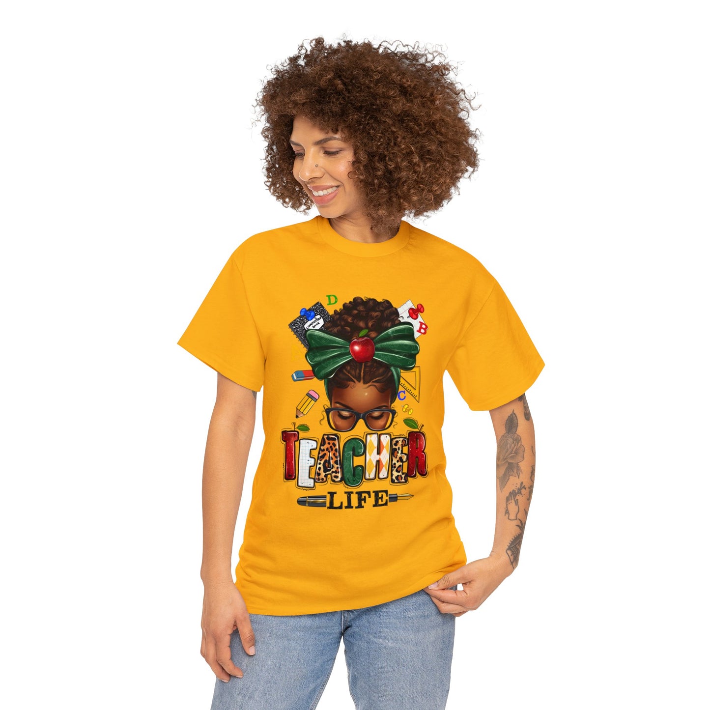 Teacher Life Queen Unisex Heavy Cotton Tee