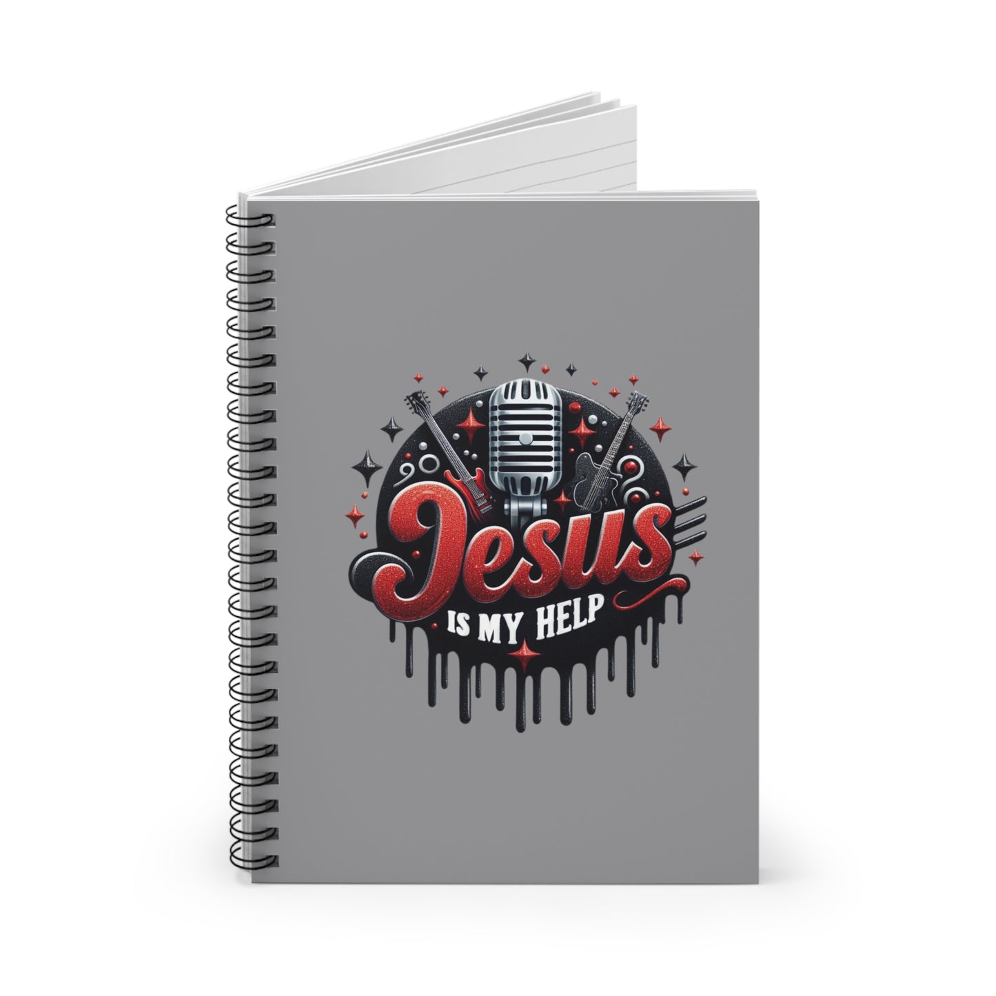 Jesus is My Help Spiral Mini Notebook - Ruled Line