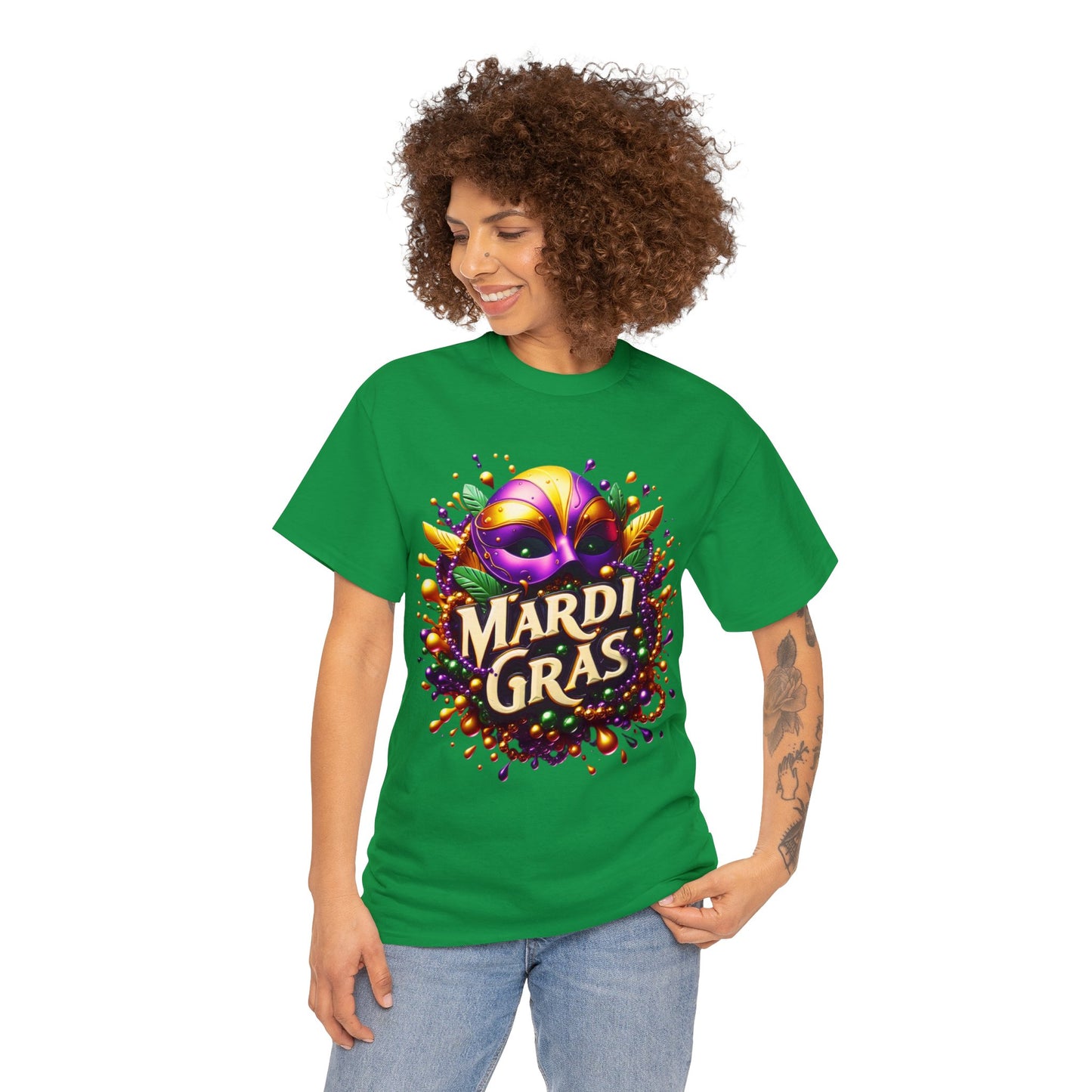 Mardi Gras 3 Unisex Heavy Cotton Tee