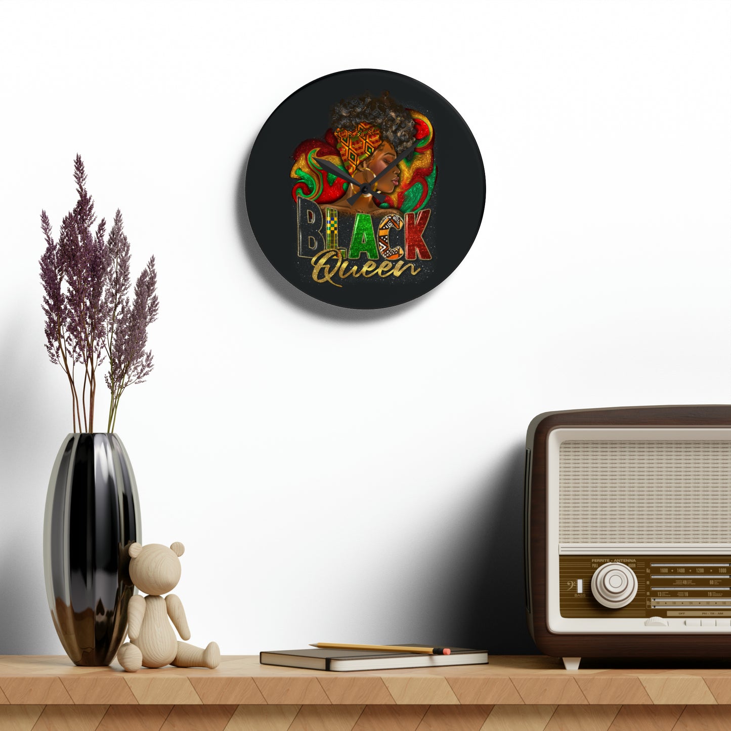 Black Queen Acrylic Wall Clock