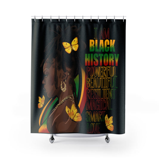 Black History Queen Shower Curtain