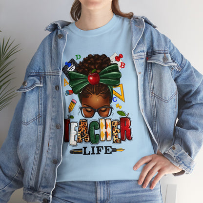 Teacher Life Queen Unisex Heavy Cotton Tee