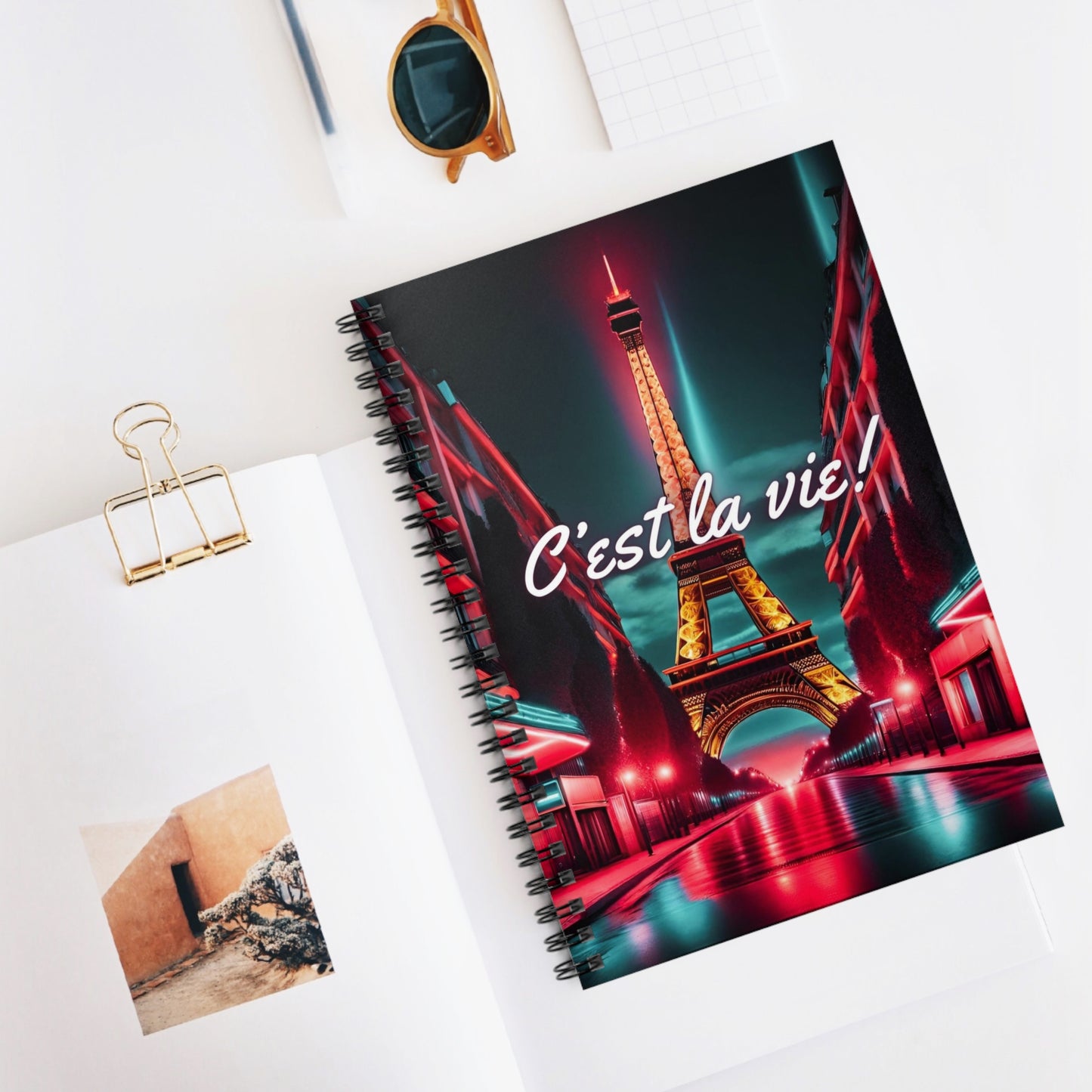 C'est la Vie Spiral Mini Notebook - Ruled Line