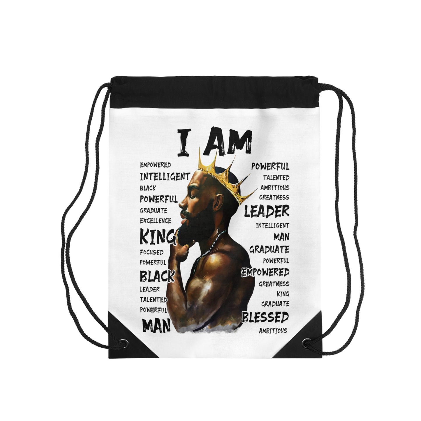 King - I AM Drawstring Bag