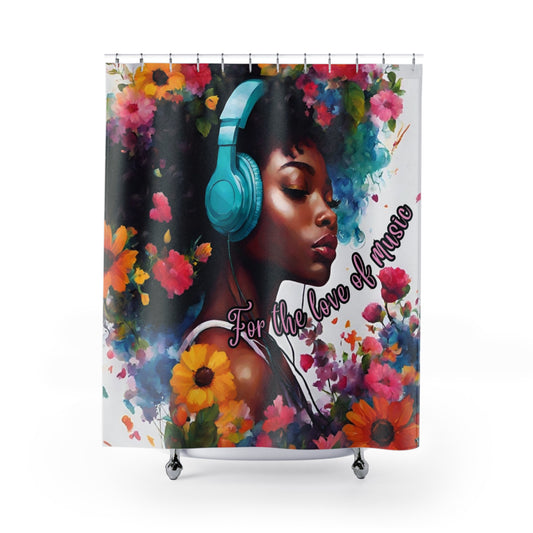 For the Love of Music Shower Curtains