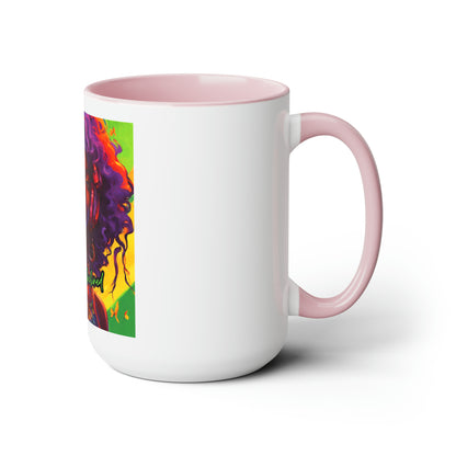 Musically Inclined Two-Tone Coffee Mugs, 15oz