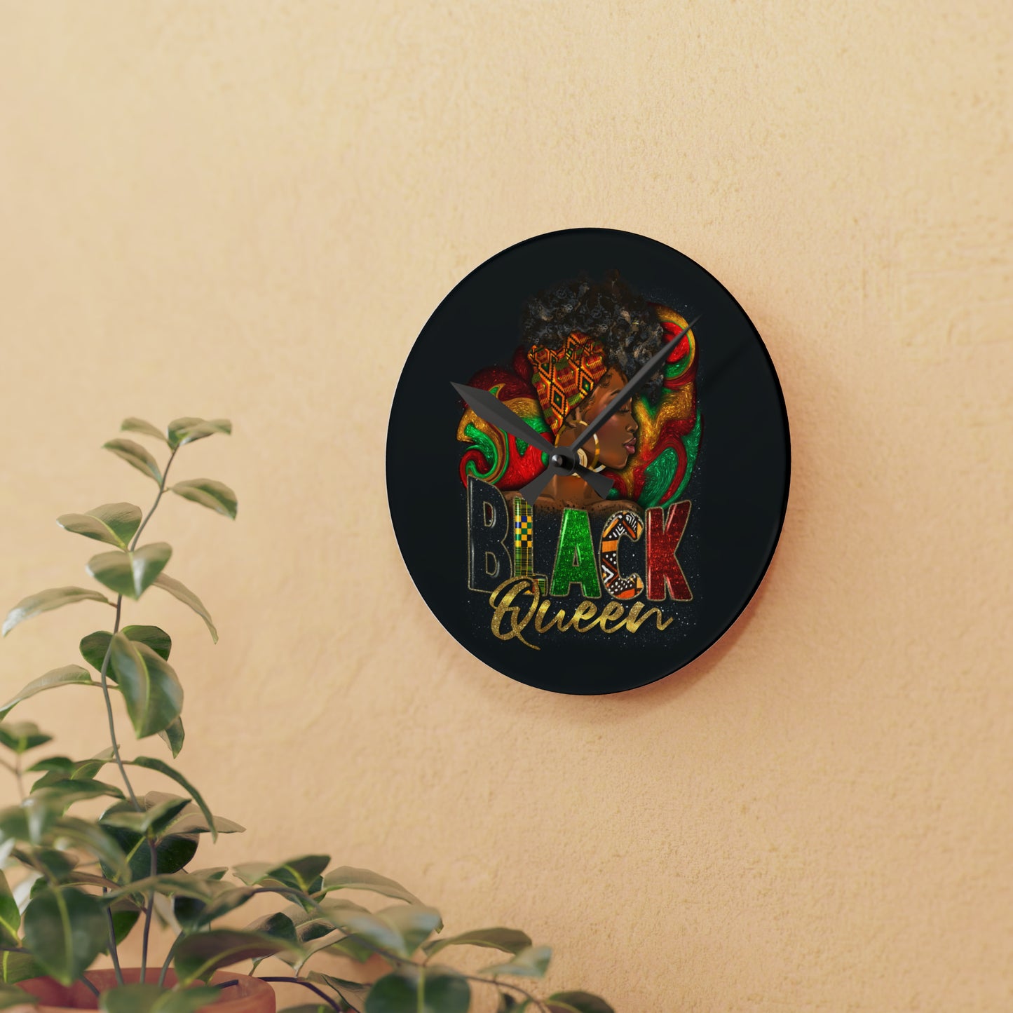 Black Queen Acrylic Wall Clock