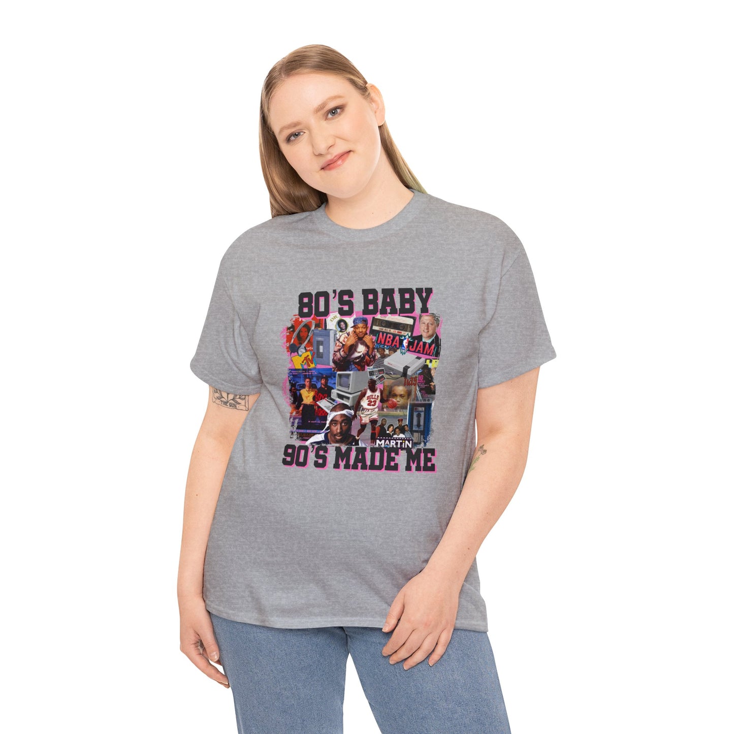 80s Baby 90s Made Me Unisex Heavy Cotton Tee