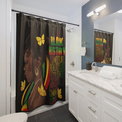 Black History Queen Shower Curtain