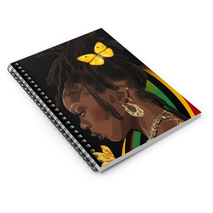 Black History Queen Spiral Mini Notebook - Ruled Line