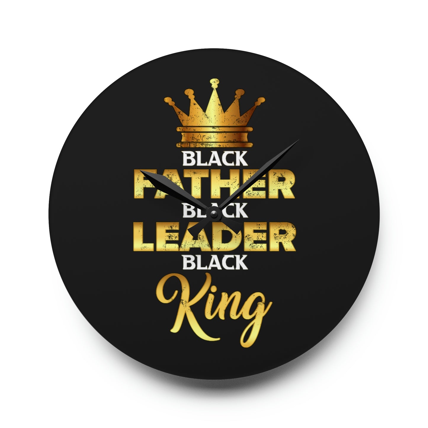 Father Leader King Acrylic Wall Clock